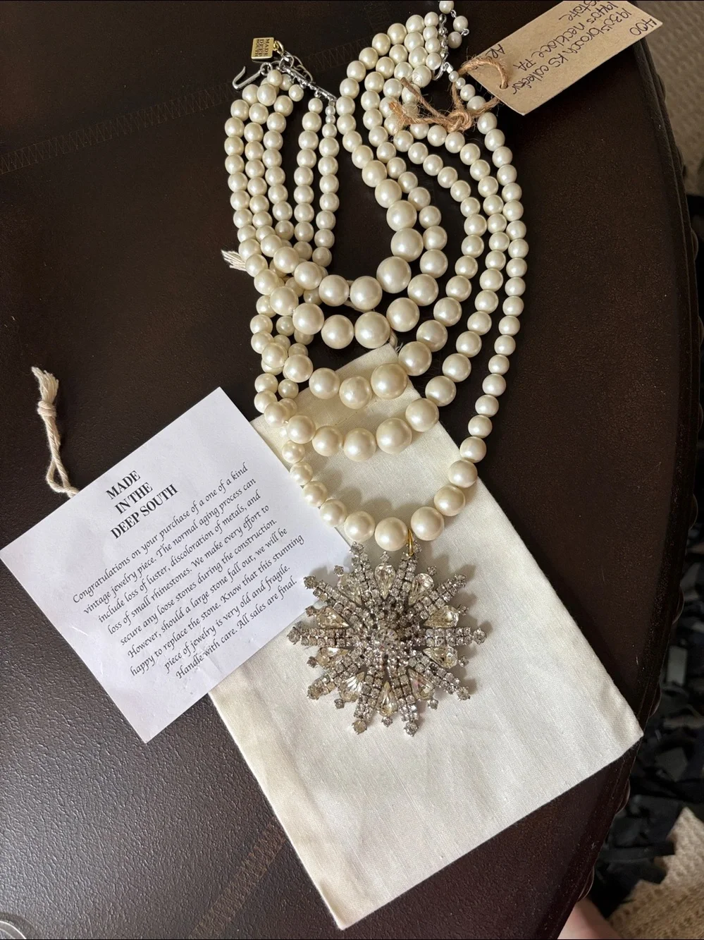 Made in the Deep South Chain Pearl Statement Necklace - Picture 8 of 9